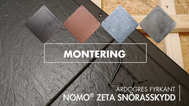 NOMO® DELTA  - montering på Ardogres fyrkant keramisk takpanna